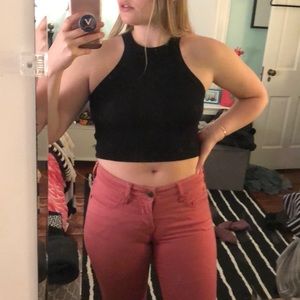 Black Urban Outfitters Cropped Tank Top